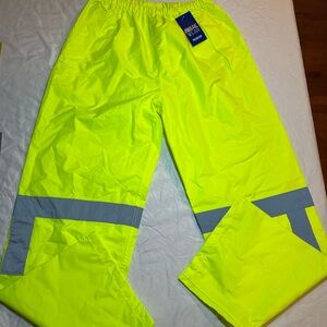 Bright Yellow Reflective Pants new with tags size medium